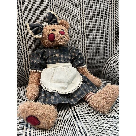 VTG Ashton Drake MUFFIN Antique Country Teddy Bear Plush by Donna Bobby Signed - Picture 3 of 7